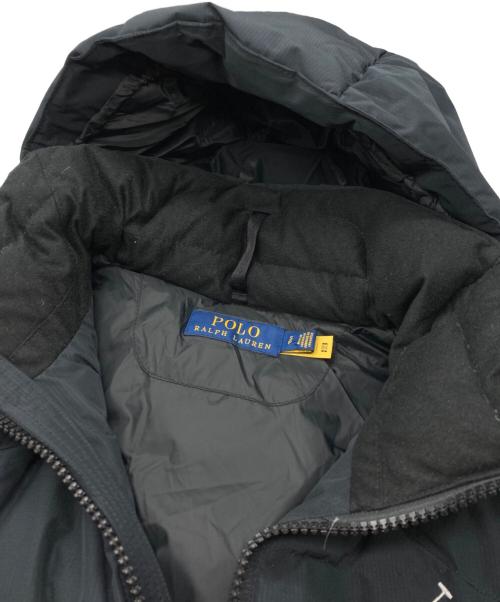 POLO RALPH LAUREN（ポロ・ラルフローレン）POLO RALPH LAUREN (ポロ・ラルフローレン) フードダウンベスト ブラック サイズ:Sの古着・服飾アイテム