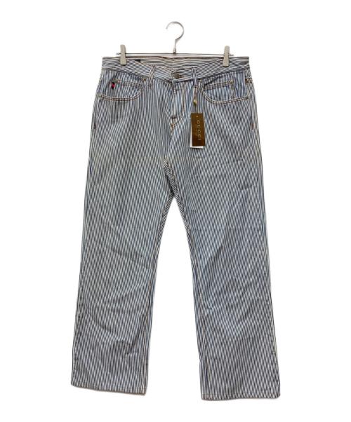 GUCCI（グッチ）GUCCI (グッチ) ヒッコリーデニムパンツ ネイビー サイズ:48の古着・服飾アイテム