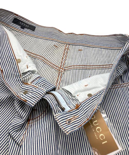GUCCI（グッチ）GUCCI (グッチ) ヒッコリーデニムパンツ ネイビー サイズ:48の古着・服飾アイテム