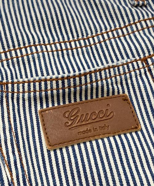 GUCCI（グッチ）GUCCI (グッチ) ヒッコリーデニムパンツ ネイビー サイズ:48の古着・服飾アイテム