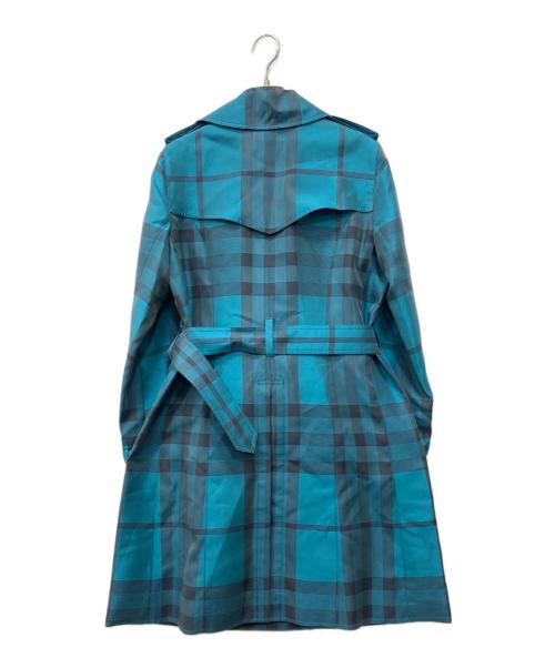 BURBERRY LONDON（バーバリーロンドン）BURBERRY LONDON (バーバリーロンドン) タータンチェックトレンチコート ブルー サイズ:38の古着・服飾アイテム