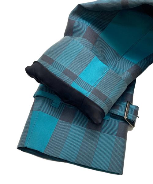 BURBERRY LONDON（バーバリーロンドン）BURBERRY LONDON (バーバリーロンドン) タータンチェックトレンチコート ブルー サイズ:38の古着・服飾アイテム