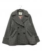HER LIP TOハーリップトゥ）の古着「ウールPコート」｜ホワイト×ブラック