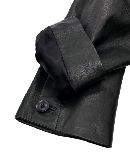 ASTRAET（アストラット）ASTRAET (アストラット) ラムレザー 4ボタン カバーオール ブラック サイズ:FREEの古着・服飾アイテム