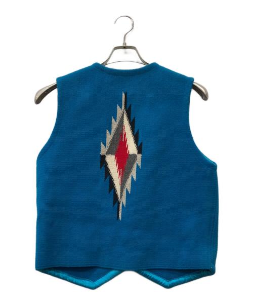 ORTEGA's（オルテガ）ORTEGA'S (オルテガ) オルテガ柄チマヨベスト ブルー サイズ:Lの古着・服飾アイテム