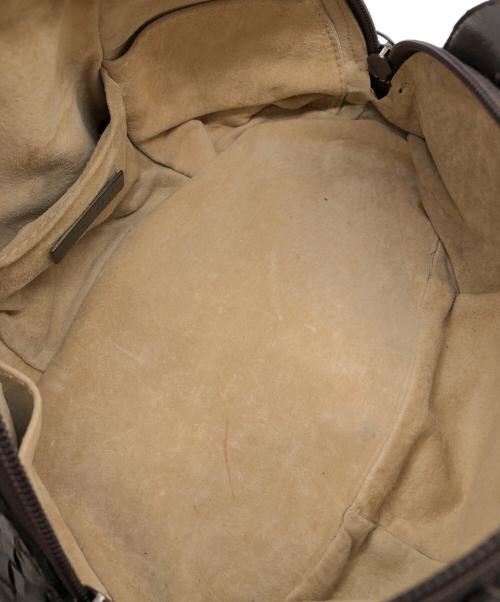 BOTTEGA VENETA（ボッテガベネタ）BOTTEGA VENETA (ボッテガベネタ) 丸型ハンドバッグ ブラウン サイズ:下記参照の古着・服飾アイテム