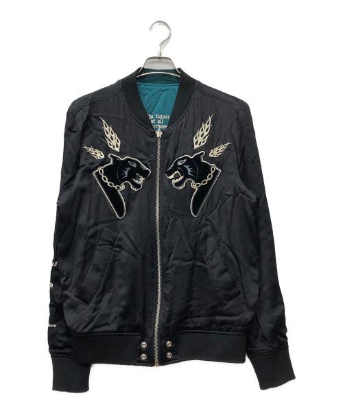 DIESEL（ディーゼル）DIESEL (ディーゼル) J-SMOAK-EMBROリバーシブル スカジャン ブラック サイズ:Mの古着・服飾アイテム