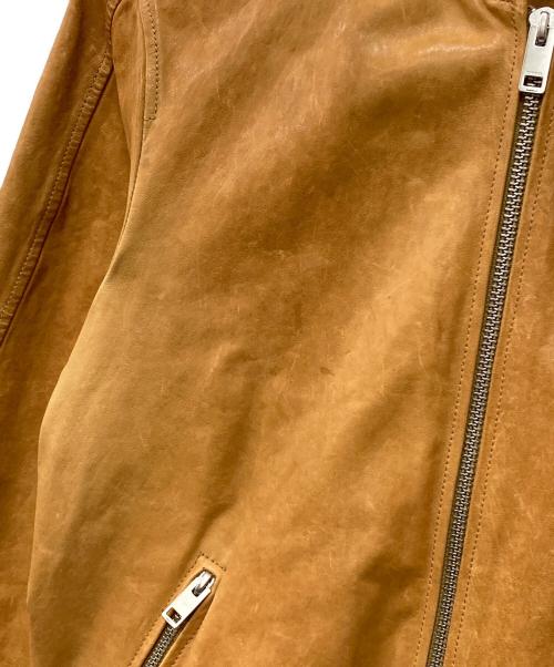 DIESEL（ディーゼル）DIESEL (ディーゼル) OOSUDD-L-DAVIDOVレザージップブルゾン ベージュ サイズ:Lの古着・服飾アイテム