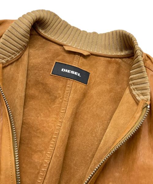DIESEL（ディーゼル）DIESEL (ディーゼル) OOSUDD-L-DAVIDOVレザージップブルゾン ベージュ サイズ:Lの古着・服飾アイテム
