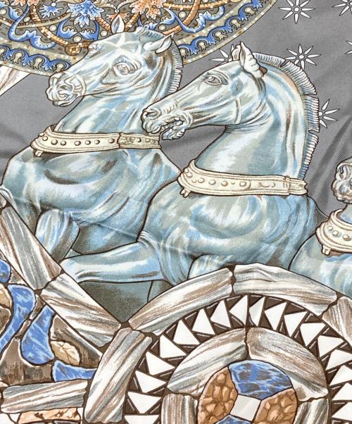 HERMES（エルメス）HERMES (エルメス) シルクスカーフ グレー サイズ:下記参照の古着・服飾アイテム