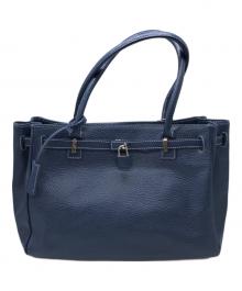 傳濱野（デンハマノ）の古着「ハンドバッグ」｜ブルー