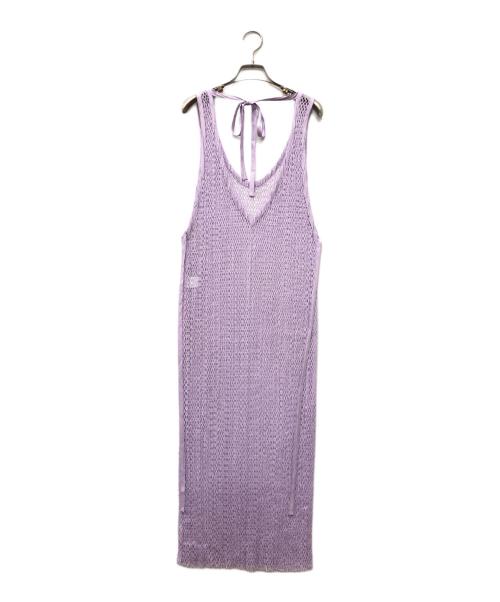 ISSEY MIYAKE（イッセイミヤケ）ISSEY MIYAKE (イッセイミヤケ) ノースリーブメッシュワンピース パープル サイズ:2の古着・服飾アイテム