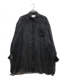 Maison Margiela（メゾンマルジェラ）の古着「コットンポプリンシャツドレス」｜ブラック