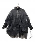 CECILIE BAHNSENセシリーバンセン）の古着「シアーチュニックボリュームブラウス」｜ブラック