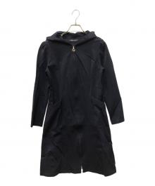 Rene（ルネ）の古着「フードジップワンピース」｜ネイビー