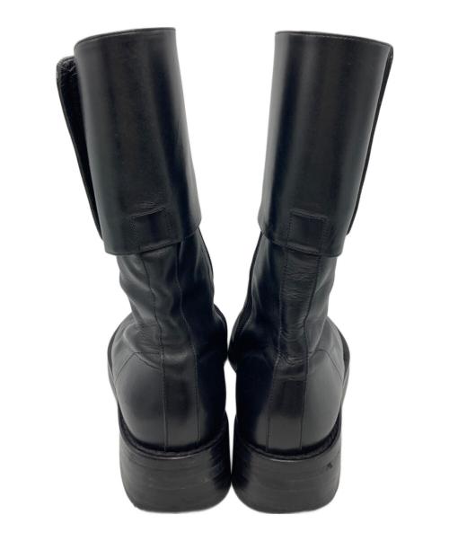 ANN DEMEULEMEESTER（アンドゥムルメステール）ANN DEMEULEMEESTER (アンドゥムルメステール) ミドルブーツ ブラック サイズ:37の古着・服飾アイテム