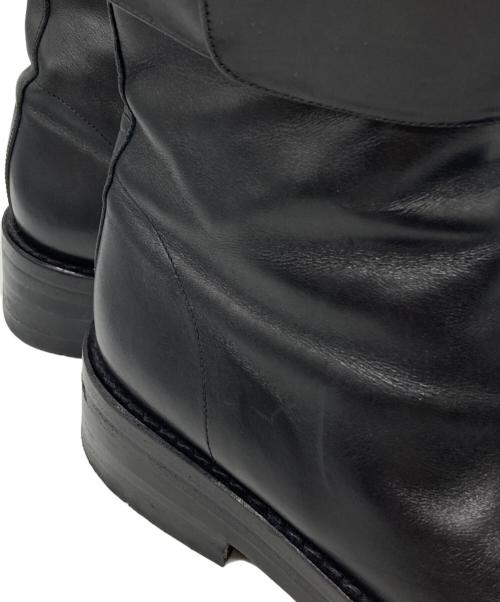 ANN DEMEULEMEESTER（アンドゥムルメステール）ANN DEMEULEMEESTER (アンドゥムルメステール) ミドルブーツ ブラック サイズ:37の古着・服飾アイテム