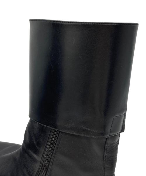 ANN DEMEULEMEESTER（アンドゥムルメステール）ANN DEMEULEMEESTER (アンドゥムルメステール) ミドルブーツ ブラック サイズ:37の古着・服飾アイテム