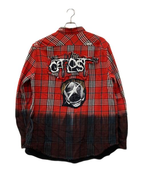 DIESEL（ディーゼル）DIESEL (ディーゼル) チェックシャツ レッド サイズ:Mの古着・服飾アイテム