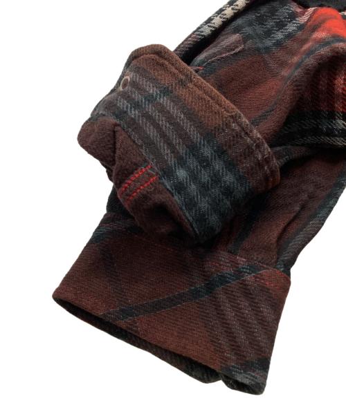 DIESEL（ディーゼル）DIESEL (ディーゼル) チェックシャツ レッド サイズ:Mの古着・服飾アイテム