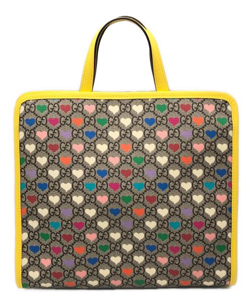 GUCCI（グッチ）GUCCI (グッチ) チルドレンズ ハートプリントハンドバッグ ベージュ サイズ:下記参照の古着・服飾アイテム