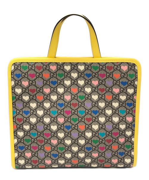 GUCCI（グッチ）GUCCI (グッチ) チルドレンズ ハートプリントハンドバッグ ベージュ サイズ:下記参照の古着・服飾アイテム