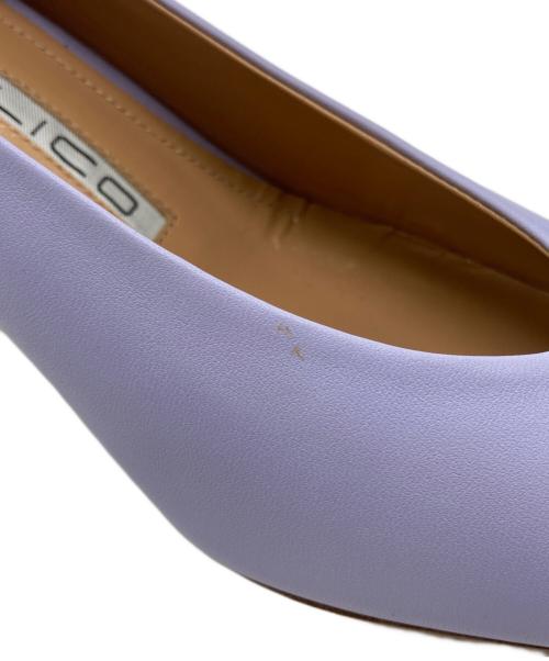 PELLICO（ペリーコ）PELLICO (ペリーコ) スクエアパンプス パープル サイズ:SIZE 35 1/2の古着・服飾アイテム
