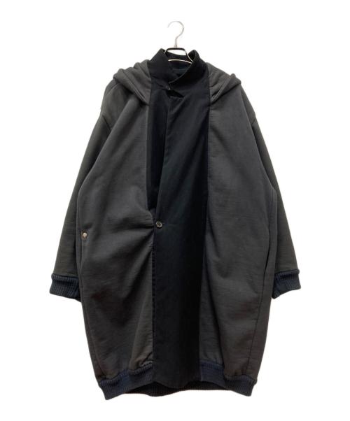 BLESS（ブレス）BLESS (ブレス) スウェットフード付きジャケットコート グレー サイズ:Sの古着・服飾アイテム