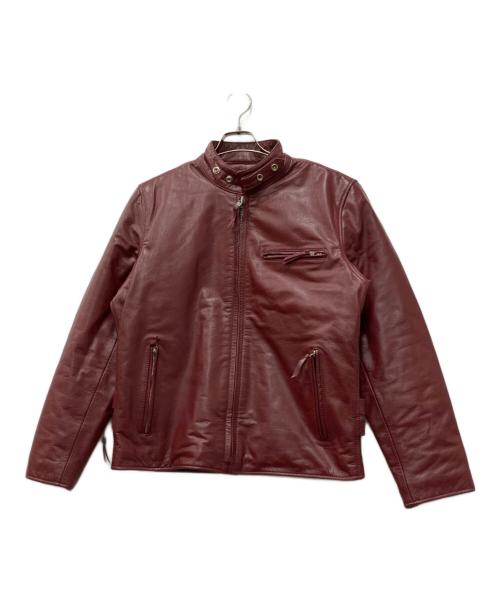 HORN WORKS（ホーンワークス）HORN WORKS (ホーンワークス) シングルライダースジャケット レッド サイズ:42の古着・服飾アイテム