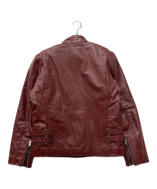 HORN WORKS（ホーンワークス）HORN WORKS (ホーンワークス) シングルライダースジャケット レッド サイズ:42の古着・服飾アイテム