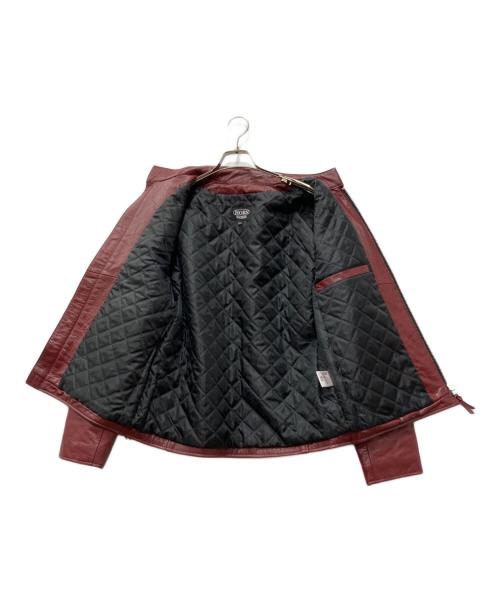 HORN WORKS（ホーンワークス）HORN WORKS (ホーンワークス) シングルライダースジャケット レッド サイズ:42の古着・服飾アイテム