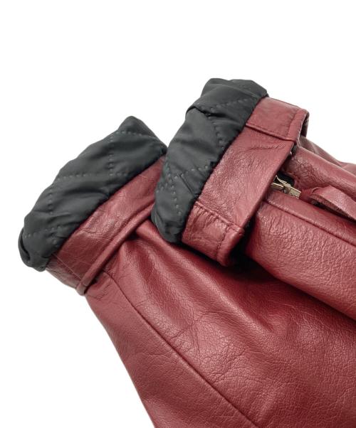 HORN WORKS（ホーンワークス）HORN WORKS (ホーンワークス) シングルライダースジャケット レッド サイズ:42の古着・服飾アイテム