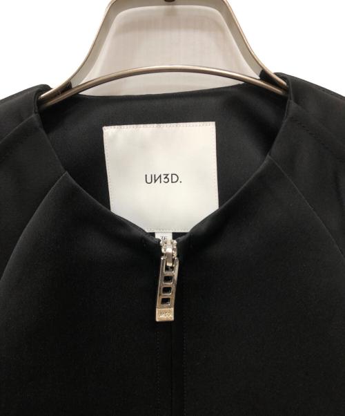 UN3D.（アンスリード）UN3D. (アンスリード) アウトシームショートブルゾン ブラック サイズ:36の古着・服飾アイテム