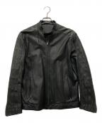ARMANI COLLEZIONIアルマーニ コレツィオーニ）の古着「シングルライダースジャケット」｜ブラック