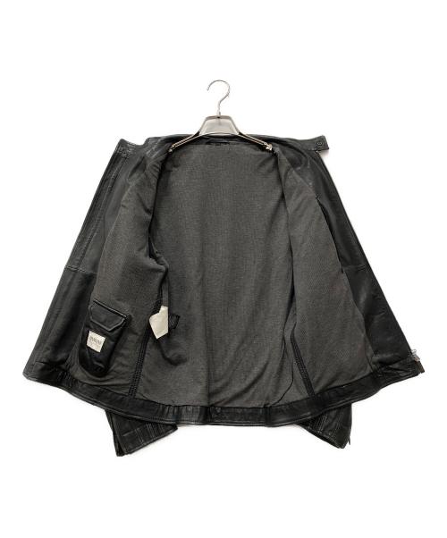 ARMANI COLLEZIONI（アルマーニ コレツィオーニ）ARMANI COLLEZIONI (アルマーニ コレツィオーニ) シングルライダースジャケット ブラック サイズ:下記参照の古着・服飾アイテム