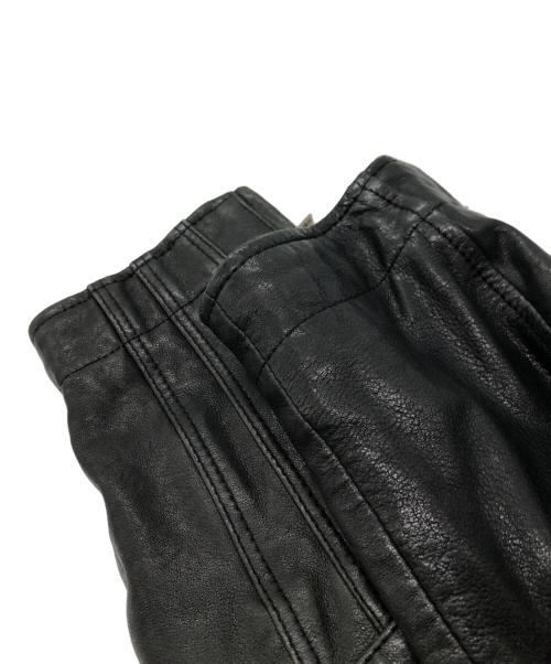 ARMANI COLLEZIONI（アルマーニ コレツィオーニ）ARMANI COLLEZIONI (アルマーニ コレツィオーニ) シングルライダースジャケット ブラック サイズ:下記参照の古着・服飾アイテム