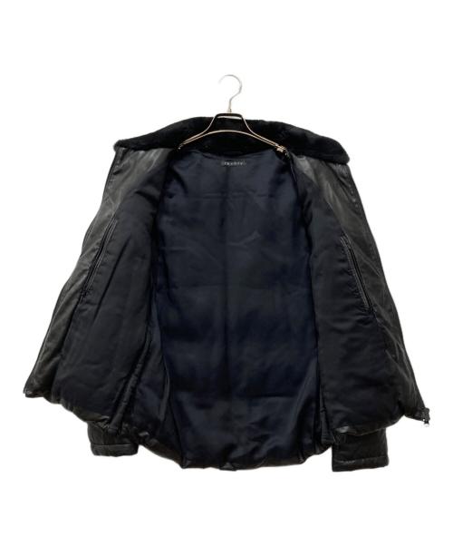 theory（セオリー）theory (セオリー) ラムレザーダウンジャケット ブラック サイズ:38の古着・服飾アイテム