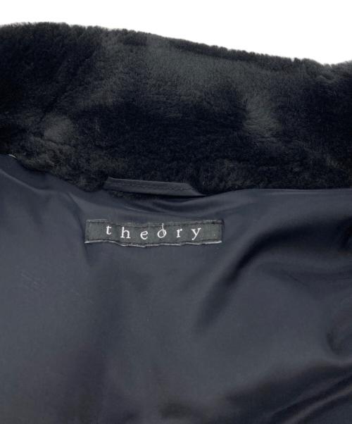 theory（セオリー）theory (セオリー) ラムレザーダウンジャケット ブラック サイズ:38の古着・服飾アイテム