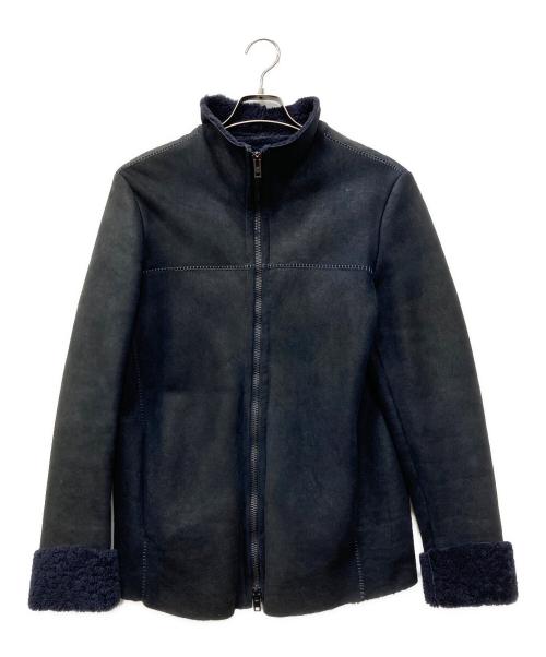 salvatore santoro（サルヴァトーレサントロ）Salvatore Santoro (サルヴァトーレサントロ) ムートンジャケット ネイビー サイズ:48の古着・服飾アイテム