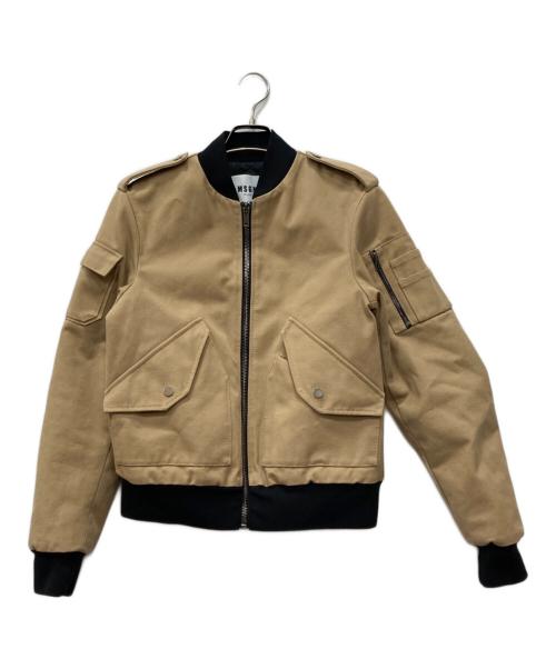 MSGM（エムエスジーエム）MSGM (エムエスジーエム) ボンバージャケット ベージュ サイズ:40の古着・服飾アイテム