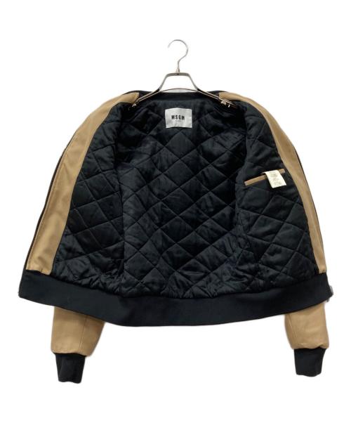 MSGM（エムエスジーエム）MSGM (エムエスジーエム) ボンバージャケット ベージュ サイズ:40の古着・服飾アイテム