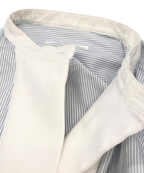 JIL SANDER（ジルサンダー）JIL SANDER (ジルサンダー) Tuesday'Artic Sea'バンドカラーシャツ ネイビー サイズ:XSの古着・服飾アイテム