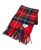 JOHNSTONSジョンストンズ）の古着「カシミヤマフラー」｜レッド