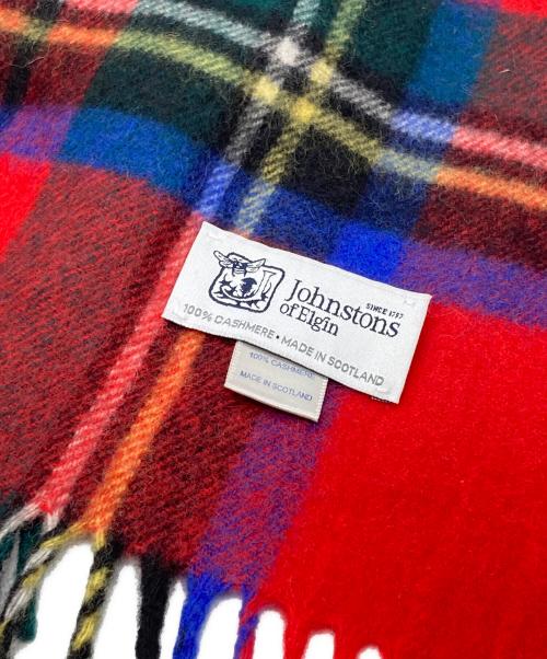 JOHNSTONS（ジョンストンズ）JOHNSTONS (ジョンストンズ) カシミヤマフラー レッド サイズ:下記参照の古着・服飾アイテム