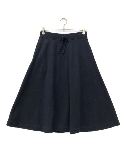 45R（フォーティファイブ・アール）45R (フォーティファイブ・アール) ジャージフラノのスカート ネイビー サイズ:2の古着・服飾アイテム