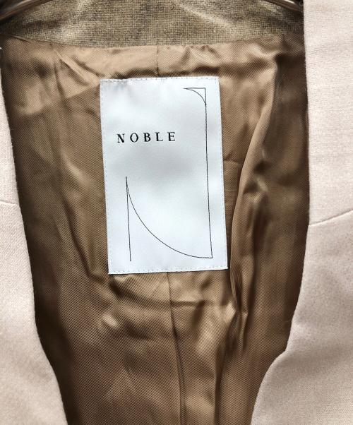 Noble（ノーブル）Noble (ノーブル) ダブルクロスカラーレスジャケット ベージュ サイズ:38の古着・服飾アイテム
