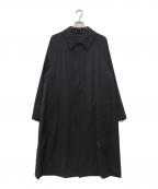 COMOLIコモリ）の古着「ウールギャババルカラーコート」｜ブラック