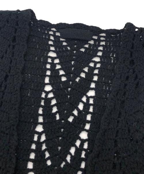 PRADA（プラダ）PRADA (プラダ) ケーブルニットロングベスト ブラック サイズ:42の古着・服飾アイテム