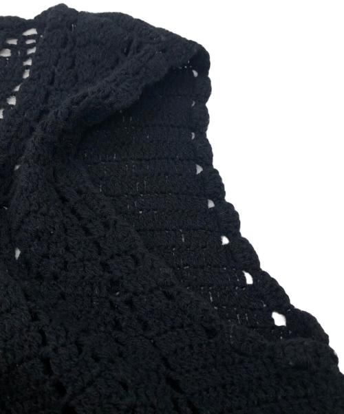 PRADA（プラダ）PRADA (プラダ) ケーブルニットロングベスト ブラック サイズ:42の古着・服飾アイテム