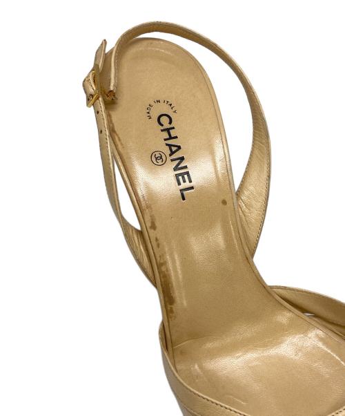 CHANEL（シャネル）CHANEL (シャネル) ストラップパンプス ベージュ サイズ:37の古着・服飾アイテム